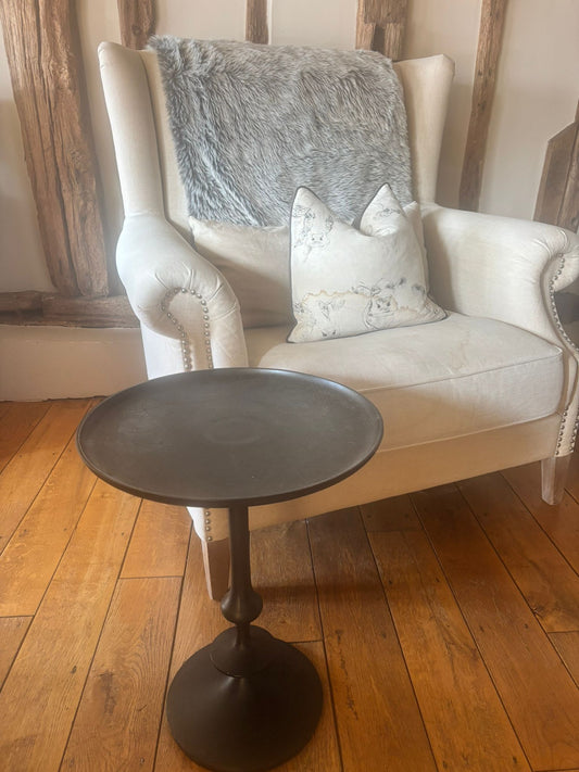 Black Circular Side Table