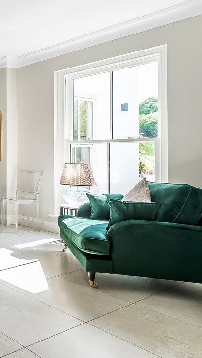 Green Velvet Love Chair
