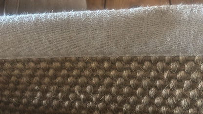 Natural Jute Area Rug with Soft Cotton Border
