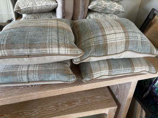 Set of Checked Cushions