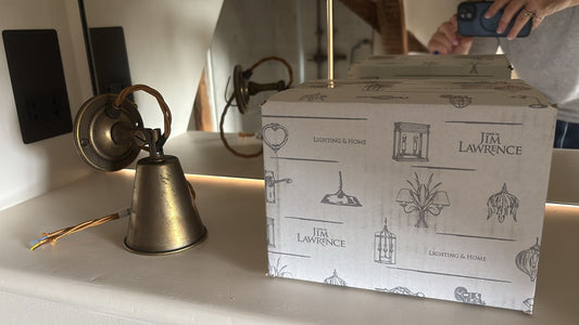 Trio of Jim Lawrence Antique Brass Spotlights