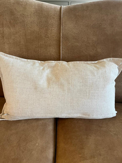 Pair of Linen Flower Cushions