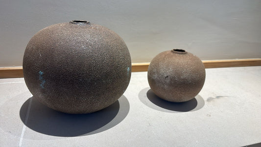 Pair of Ornamental Round Vases